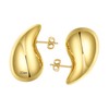 Ascona Chunky Gold Hoop Earrings for Women, Lightweight Drop Teardrop