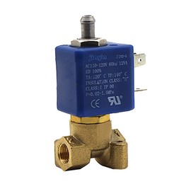 Jiayin JYZ-3 Normally Closed N/C 2/3 Way AC 110V - 120V 1/8" Brass Coffee Makers Steam Air Water High Pressure 2 Position 3 Way Water Solenoid Valve Boiler Valve