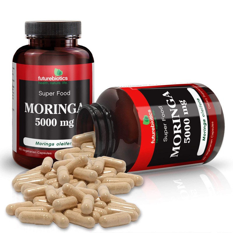 FutureBiotics Moringa 5000 mg 60 Vegetarian Capsules