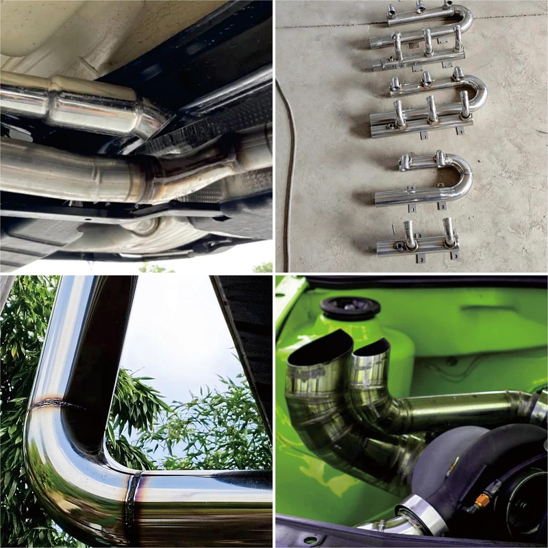2PCS 3 Inch Stainless Steel Exhaust Pipe, 3" OD x