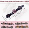 Pasadores de Pelo Trenzados con Cristales Brillantes – 4 Piezas