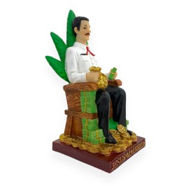 GCK 10 Inch Statue Bust of Jesus Malverde Sinaloa Figurine Mexico Imagen Estatua Figure
