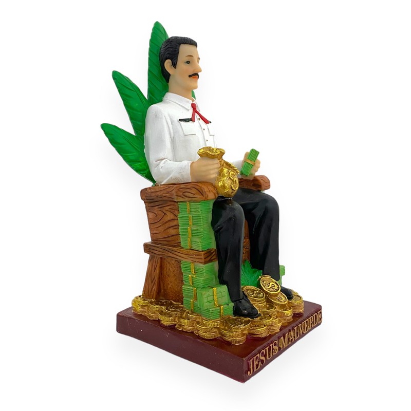 GCK 10 Inch Statue Bust of Jesus Malverde Sinaloa Figurine