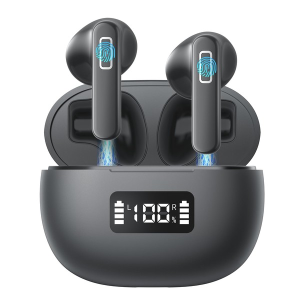 COOYA Bluetooth Kopfhörer,Kopfhörer Kabellos Bluetooth 5.3, unterstützt App/EQ, LED-Anzeige, USB-C,