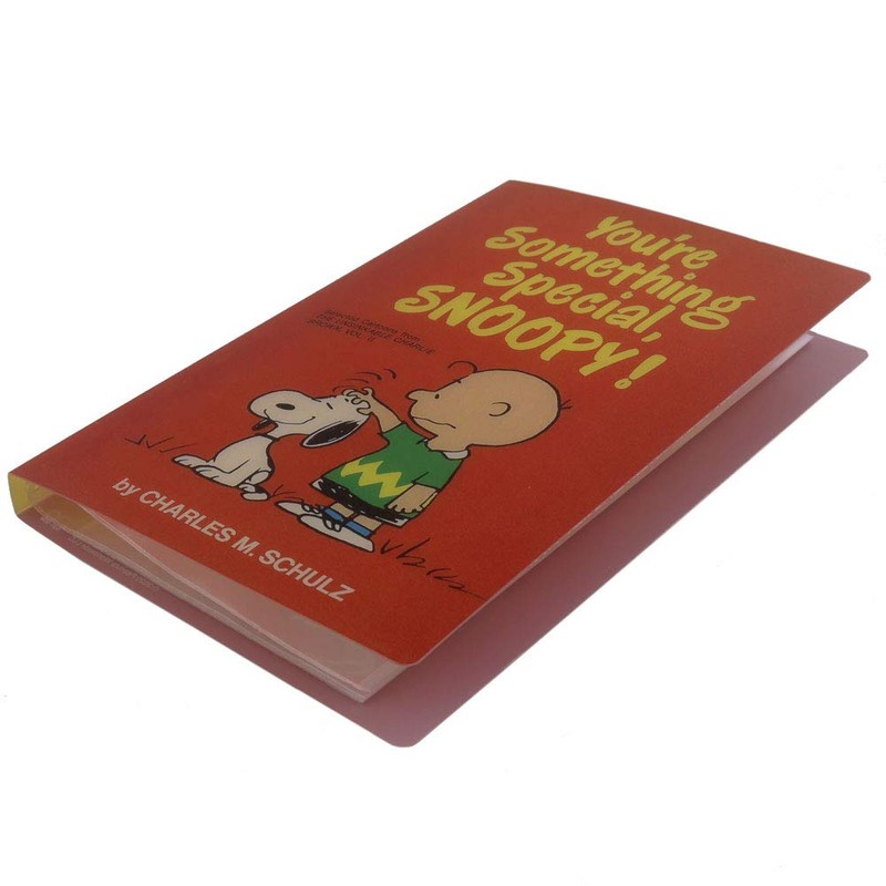 サンスター文具 スヌーピー 70周年第2弾 カードファイル3段 レッド S2171538