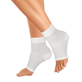 OrthoSleeve FS6 Compression Foot Sleeve (One Pair) for Plantar Fasciitis, Heel Pain, Achilles Tendonitis and Swelling