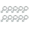 PATIKIL M3x8mm Eye Bolts, 10 Pcs Carbon Steel Threaded Eyebolt
