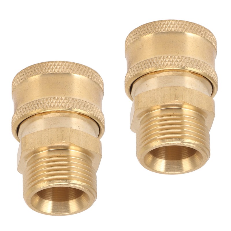 2Pcs Pure Copper M22 High Pressure Washer Fitting Adapter 3/8