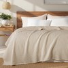 Exclusivo Mezcla 100% Cotton Waffle King Size Blanket, Khaki