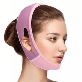 NJCXOLA Sleeping Mask, Face Slimming Belt Lifting Mask, Reusable Chin Strap, V-Line Lifting Mask, Double Chin Reducer, Face Slimming Band, Double Chin Remover