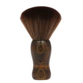 Anself Barber Neck Face Duster Brush Cleaning Hairbrush Hair Sweep Brush Salon Household Hair Cleaning Brush Nylon Hair Wooden Handle