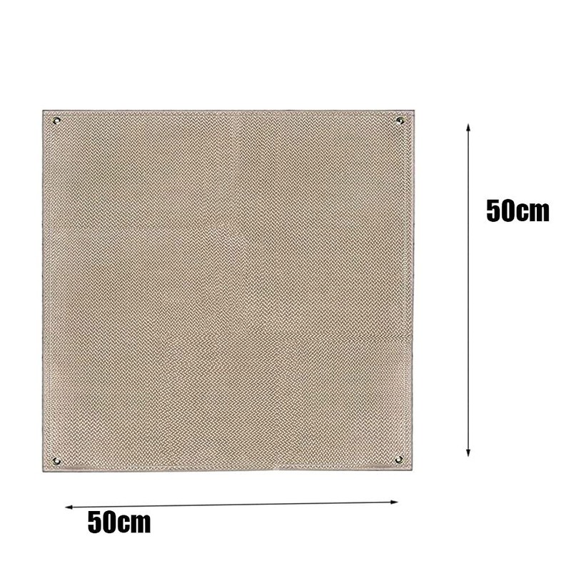 Portable Outdoor Camping Fire Pit Mat BBQ Fireproof Mesh Foldable
