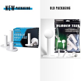 CHAMPKEY Premium Rubber Golf Tees | Excellent Durability and Stability Rubber Tees | Perfect for Golf Hitting Mats and Outdoor Training