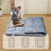 Japanese Floor Mattress,Roll Up Memory Foam Tatami Mat Easy to