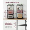 VASAGLE Kitchen Bakers Rack with Power Outlet, Coffee Bar 4-Tier