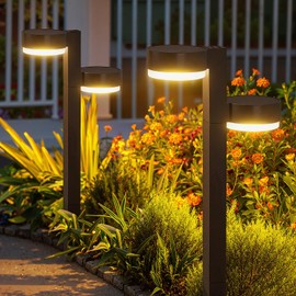 ELECLINK Solar Pathway Lights Outdoor Waterproof, 6 Pack with 12 Head Solar Lights Outdoor Super Bright Up to 12Hrs, Auto On/Off Garden Light for Yard Patio Path Walkway Driveway Outside Decor