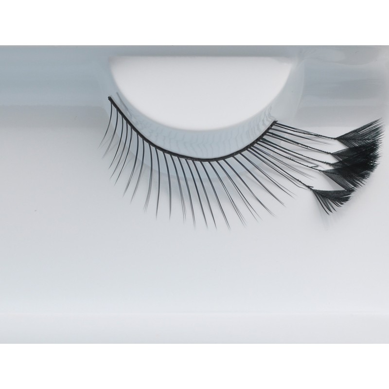 Feather False Eyelashes No. 151 Black with Feathers