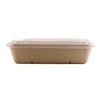 [200 Pack] 34oz Compostable Eco Friendly Container Trays with Lids