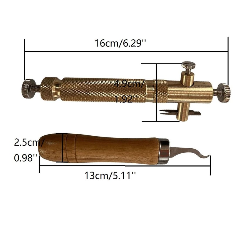 TUOREN 1Set Purfling Knife and Clean Up Groove Knife for