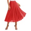 Urban CoCo Women's Tulle Skirt Elastic High Waist Layered Pleated