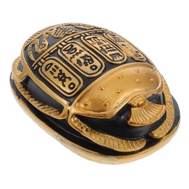 Sewroro Egyptian Scarab Made of Resin Scarab Figure for Home Decor and Table Decoration Vintage Desktop Ornament for Home Office Shelf 3.15 x 2.36 x 1.18 inches