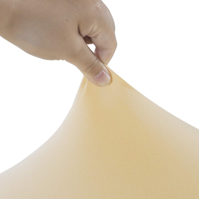 Peomeise 6FT Spandex Table Cover Rectangular Stretch Spandex Tablecloth (Champagne,6FT)