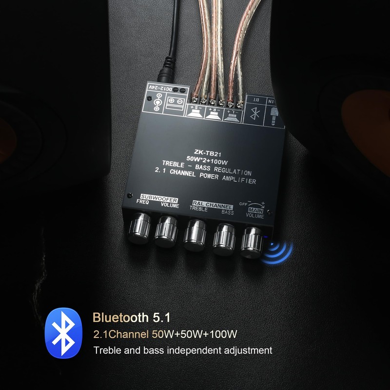 ZK-TB21 Placa de amplificador de potencia Bluetooth5.1 TPA3116 chip con