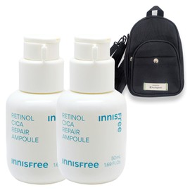 Innisfree Retinol Cica Trace Ampoule Large Capacity 50ml x 2 + Champion Beauty Pouch Bag / 이니스프리 레티놀 시카 흔적 앰플 대용량 50ml 2개+챔피온 뷰티 파우치백