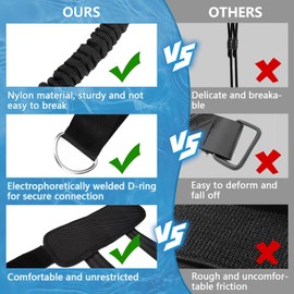 BOOSTEADY Swimming Belt for Pool with Ankle Strap for Swimming, Anti-Collision Strips, Storage Net Bag, 3.6 m Adjustable Swimming Resistance Belt Kit, Swimming Aid, Swimming Trainer for Adults