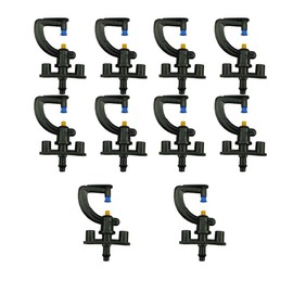 Micro Rotating Sprinkler Micro Nozzle Sprinkler Plant Watering Atomising Drip System Micro Rotor Sprinkler for Greenhouse (G-Shape Refracting Nozzle) Pack of 10