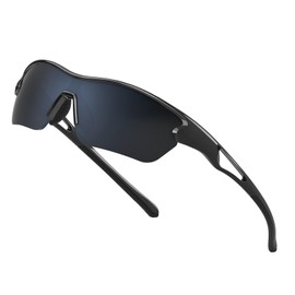 BEACOOL Polarized Sports Sunglasses for Men Women Youth Baseball Cycling Running Driving Fishing Golf Motorcycle TAC Glasses (Glossy Black)