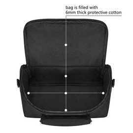 Hzycwgone Case Tote Bag for W-KING T9-2 80W Bluetooth Speaker,T9-2 Portable Travelling Carrying Shoulder Bag,Extra Storage Pockets for Microphone,Remote,Cables and Accessories(Black)