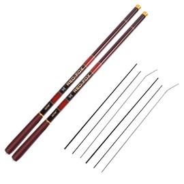 Goture Telescopic Tenkara Fishing Rod Kit 2pcs Collapsible Crappie Rods 1 Piece Portable Hand Fishing Poles Carbon Fiber Telescoping Stream Ultralight Inshore Carp Bamboo Pole Bass Trout