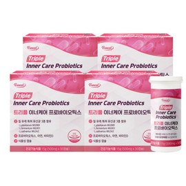 여성 질 유래 유산균 트리플 이너케어 프로바이오틱스 4박스 (4개월분) / 특허 유산균 3종 비타민D / 여성 질 유래 유산균 트리플 이너케어 프로바이오틱스 4박스 (4개월분)  특허 유산균 3종 비타민D