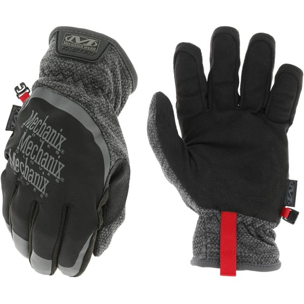 Mechanix Wear: ColdWork FastFit Winter Work Gloves with Elastic Cuff, Wind and Water Resistant, Fleece Insulated, Touch Capable Winter Gloves, For Mild Cold Weather (Black/Gray, Large)
