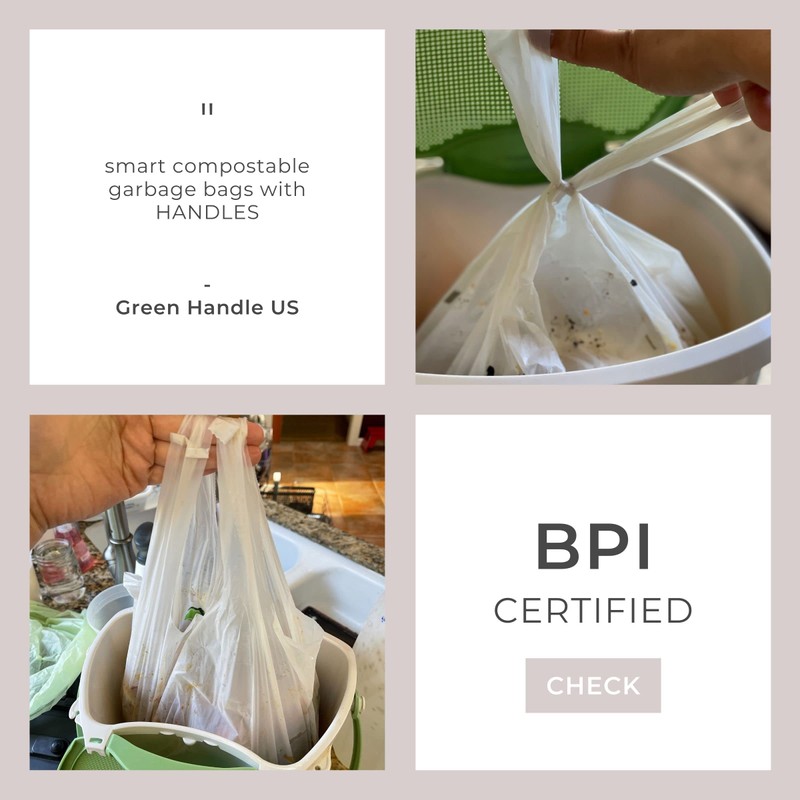 Green Handle US BPI certified 3 Gallon 1.00 Mil =