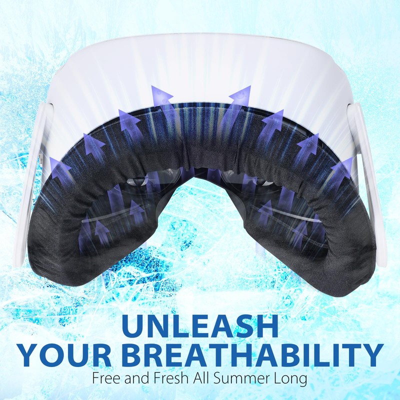 DESTEK Cooling Face Pad Compatible with Quest 2, Including Facial