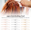 15pcs Dreadlock Interlocking Tool Sisterlock Interlocking Tool Dreadlock Needle with