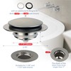 Brushed Bathtub Drain Stopper,Universal Pop Up Bath Drain, Hidrop Tip