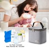 Breast Milk Cooler Bag with Ice Pack Fits 4 Large