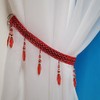 John Aird PAIR (x2) Crystal Beaded Curtain Tie Back (Red)