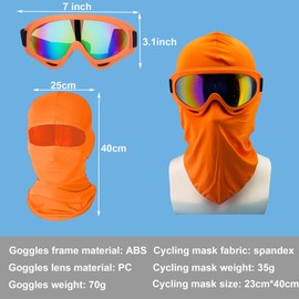 LJDJ Cycling Sports goggles Motocross Riding Hiking Protective with Balaclava Cycling Mask UV Protector Scarf, Summer Cooling Neck Gaiter for Men Women