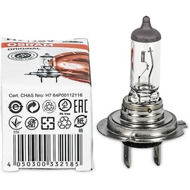 OSRAM H7 Hightech Halogen Bulbs – 2-Pack, 12V 55W Px26D, Original Replacement Bulbs