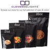 CleverDelights 4oz Glossy Black Stand-Up Pouches - 5 x 8
