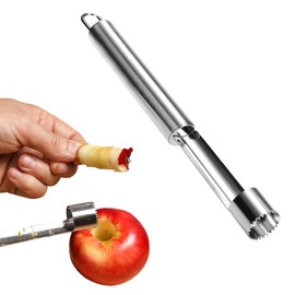 Stainless Steel Corer 19.5cm - Apple and Pear Corer Remover - Serrated Blade for Precise Cutting - Easy to Clean, Dishwasher Safe - Ergonomic Handle with Hanging Hook