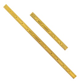 PEC Tools 6&12-Inch Titanium Nitride Coated Machinist Ruler Set, 4R Graduations: 1/8", 1/16", 1/32", 1/64", TiN Coating Engineer Ruler, Extreme Scratch Resistant, Value Bundle Pack, Made in USA