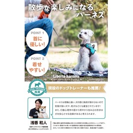 Liberte harness Dog Harness, Non-Choking, Place for Name Tag, Recommended by Dog Trainers (Size M, Dark Green)