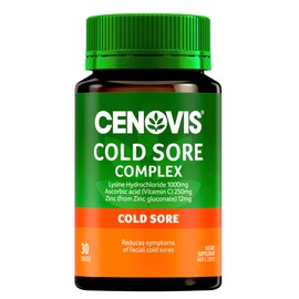 Cenovis Cold Sore Complex - Relief from symptoms of facial cold sores - Supports immune system function, 30 Tablets