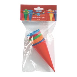 60 (10 x Pack of 6 Decorative Dekotüten 12 cm Long School Cone
