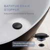 Matte Black Tub Drain Stopper, Hidrop Pop Up Universal Tub